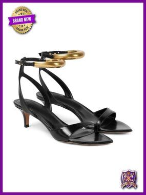 Low Kitten Heels Sandals Strappy Pointed Open Toe One Strap Metal Summer Dress